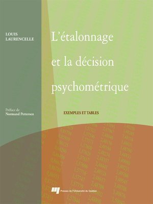cover image of L' étalonnage et la décision psychométrique